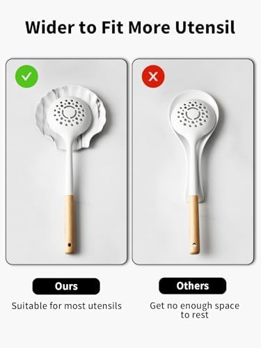 ABRUTY Spoon Rest for Stove Top, Ceramic Spoon Holder for Counter, Modern Farmhouse Decor Accessories for Spatula, Spoons or Tongs