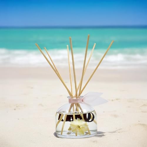 Reed Diffuser Set, Soothe Tahitian Vanilla Bean Scented Oil Diffuser with Sticks, Home Fragrance Accessories for Bathroom Shelf Decor, Aroma Diffusers for Home or Office Fall Decor, USA Made