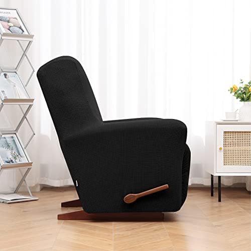 KEKUOU Recliner Chair Covers, 1-Piece Lazy Boy Recliner Covers, Black