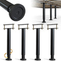 4Pcs Bed Frame Support Leg, Adjustable 14" to 23.6", Increase Under-Bed Storage Space, Extra Sturdy Steel Bed Risers with Wider Rubber Base, More Stable, for King/Queen Bed