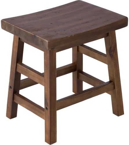 Alaterre Furniture Durango Solid Wood Rustic Single Bar Stool, Natural, 20”