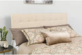 EMMA + OLIVER Size Headboard in Beige Twin Quilted Tufted Headboard