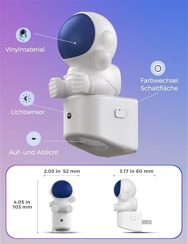 L LOHAS LED Night Light for Kids, 3D Space Night Light Plug in