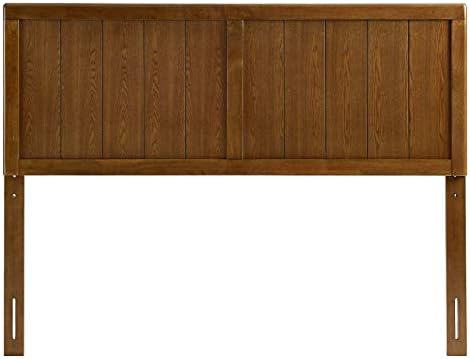 Modway MOD-6216-WAL Robbie Twin Wood Headboard, Walnut
