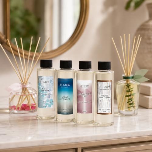 Sage & Citrus Diffuser Oil - Luxury Essential Oils for Diffuser Refill & Air Freshener Room Spray - Long-Lasting & Natural Home Fragrance, Scented Oil for Diffusers, USA Made, 4oz