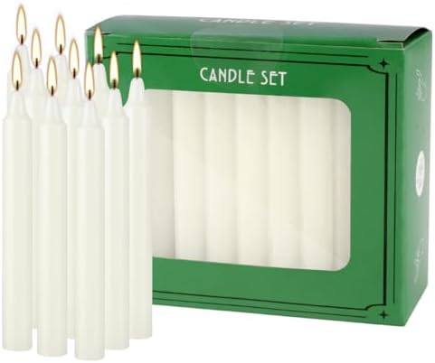 4 Inch Tall 40 Pack Ivory Candles Mini Unscented Taper Candles for Christmas,Household, Wedding, Rituals, Prayer, Birthdays, Meditation, Altar,Party and Home Décor Candlesticks