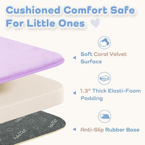 1.3" Thick Baby Floor Play Mat 50x50 Padded Playpen Mat, Violet