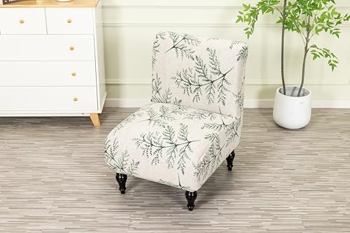 Eco-Ancheng Armless Chair Slipcover Removable Armless Accent Chairs Covers Washable Armless Slipper Chair Slipcover Printed Armless Chair Furniture Protector Covers for Living Dining Room Hotel