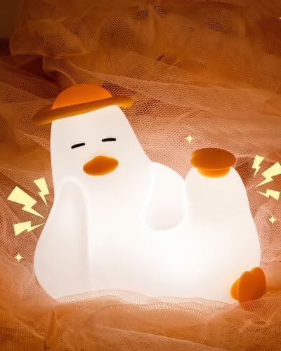 Duck Night Light for Kids, 8 Soothing Sounds, 14 Colors Lamp