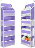 Yecaye Over the Door Organizer forNursery Closet 35.2lbs Load Purple 4 Tier