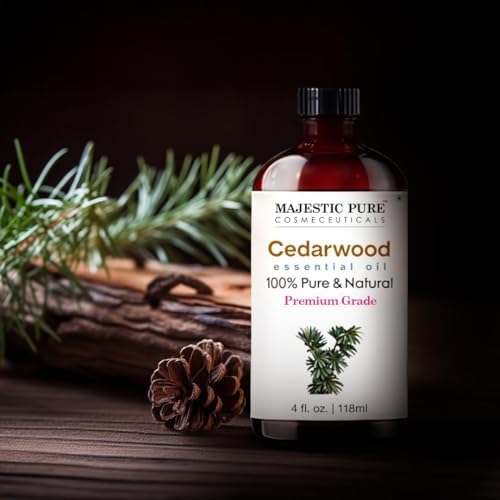 Majestic Pure Cedarwood Essential Oil for Diffuser - 4 Fl Oz