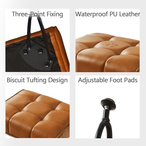 EBENCHICO PU Leather Vanity Stools, Vanity Stool Chairs for Makeup