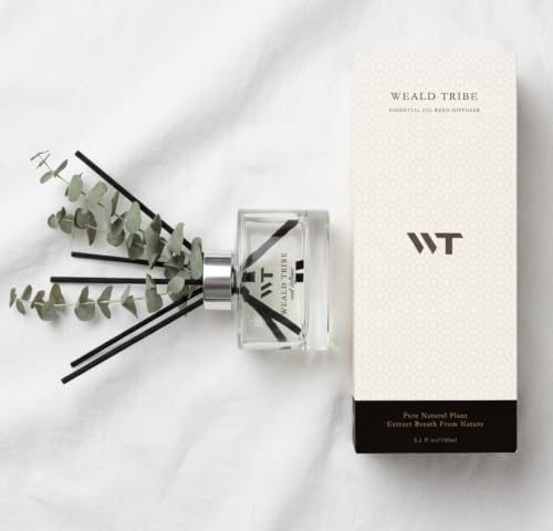 WEALD TRIBE Eucalyptus & Lavender Scent Reed Diffuser for Bathroom Decor