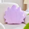 Uvvyui Shell Pillow Seashell Throw Pillow Shell Shaped Decorative Pillows Soft Velvet Sea Shells Pillow Aesthetic Home Decor Sea Ocean Beach Cushion Bed Pillow（Lavender, 13x11 Inch）