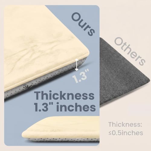 Baby Play Mat for Floor,Large 79"×79" Playpen Mat for Toddler,Infant,Kids,1.3" Thick Non-Slip Nursery Rug,Water Repellent Soft Padded Activity Mats for Tummy Time,Crawling,Playroom(Vanilla)