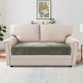 H.VERSAILTEX 2 Cushion Couch Covers for Sofa Stretch Mixed-Color Chenille Couch Covers for Dogs Thick Soft Durable Sofa Slipcovers All Seasons Universal(2 Seater Loveseat Cushion Cover,Tea Tree)