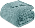 Exclusivo Mezcla Soft Fleece Bed Blanket Twin Size, 60”x80”, Celadon
