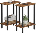 TUTOTAK Narrow Side Table Set of 2, Small End Table for Couch