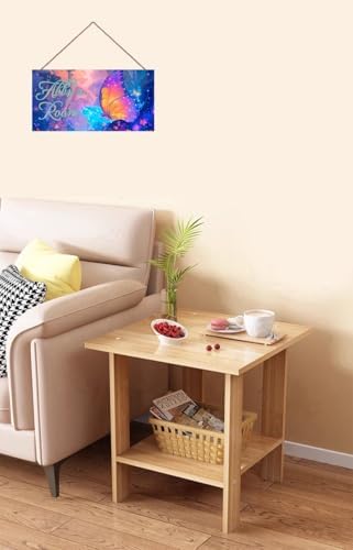 Personalized Sign Butterfly Sign for Girls Room, Motivational Hanging Plaque Sign Room Wall Art Decor, Alien Ship Nursery Decor for Boys Room Kids Room Classroom Décor