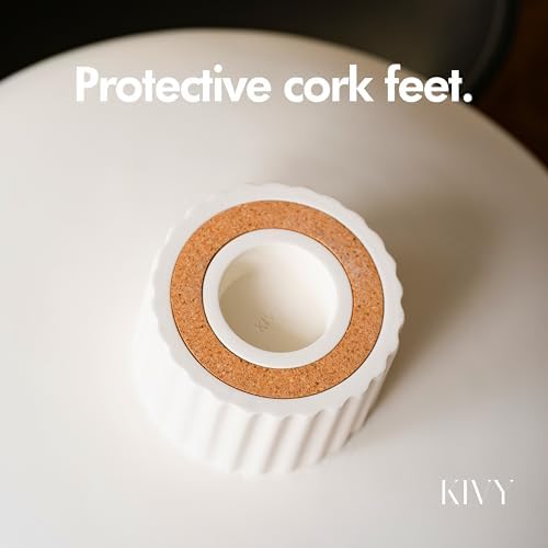 KIVY Concrete Fruit Bowl for Kitchen Counter - Large Decorative Bowl