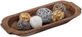 Mie Creations 16'' Large Wooden Dough Bowl for Decor, Rustic Centerpiece