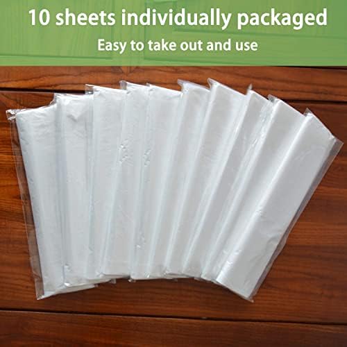 10 Piece Painter Plastic Drop Cloths Sheet,Waterproof Anti-dust Cover,9x12 Feet Disposable Tarp for Painting for Couch/Furniture Cover (Pack of 2)