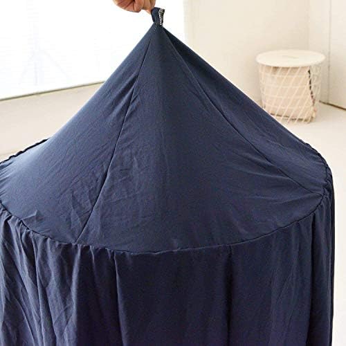 Bed Canopy, Round Dome Mosquito Net Indoor Outdoor Castle Hanging House Decoration Reading Nook Playing Home Decoration(Dark Blue)