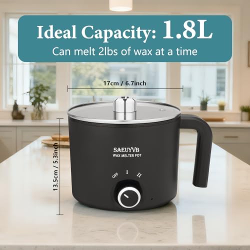 SAEUYVB Candle Making Kit with 1.8L Wax Melter Pot