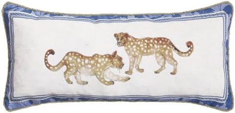 patdrea Designer French Vintage Leopard Printed Pillow Cover,12"x28"