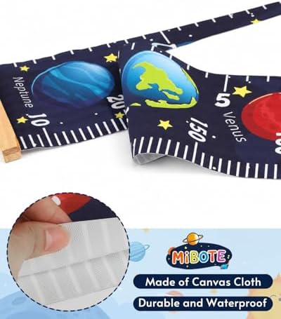 Growth Height Chart for Kids, Removable 79"x7.9" (Planet)