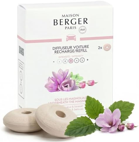 MAISON BERGER Car Diffuser Refill Set, Underneath the Magnolias