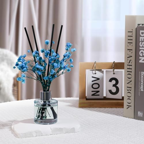 Freesia Reed Diffuser Set, 1.7 oz Scent Diffuser with Dried Flower