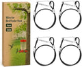 4 Pcs Wire for Bird Feeder Hook 24in Hanging Cable with Hook