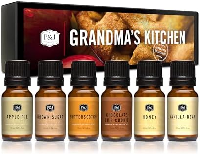 P&J Trading Fragrance Oils Set of 6, Grandma's Kitchen