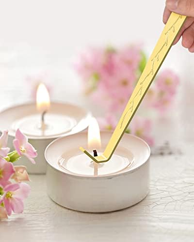 RONXS 3 in 1 Candle Wick Trimmer Set, Snuffer, Dipper, Cutter, Gold