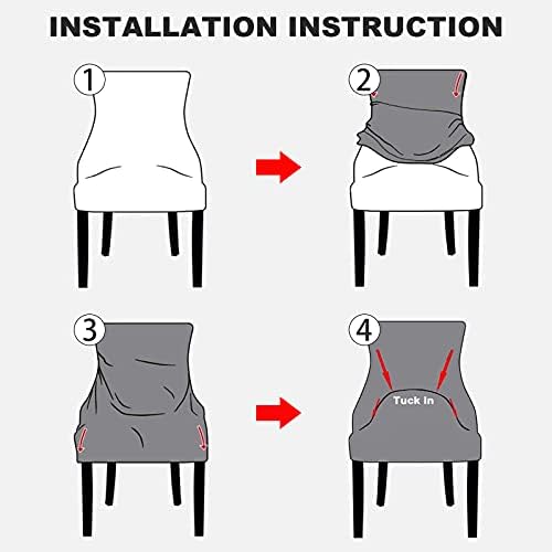 MIFXIN Velvet Wingback Side Chair Covers Slipcover Stretch Washable Sloping Armchair Accent Chair Protector Seat Cover for Dining Room Banquet Home Decor (2 Pack, Black)