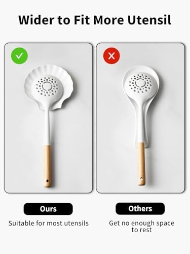 ABRUTY Spoon Rest for Stove Top, Ceramic Spoon Holder for Counter, Modern Farmhouse Decor Accessories for Spatula, Spoons or Tongs