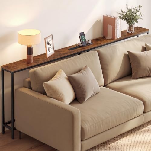 VASAGLE 78.8" Console Table, Narrow Behind Couch Table with Outlet