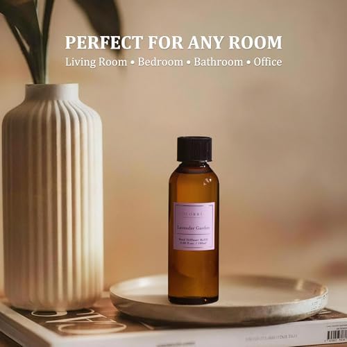 COCORRÍNA Reed Diffuser Refill Set, 10.2oz Scented Oil Refill 3 Pack, Cashmere Vanilla, Ocean Mist, Lavender Garden, Long Lasting Oil Diffuser Refill with 18 Sticks for Bathroom & Bedroom