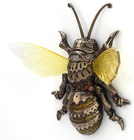 Veronese Design 5 1/8" Steampunk Bumblebee Wall Art Resin Sculpture Antique Bronze Finish