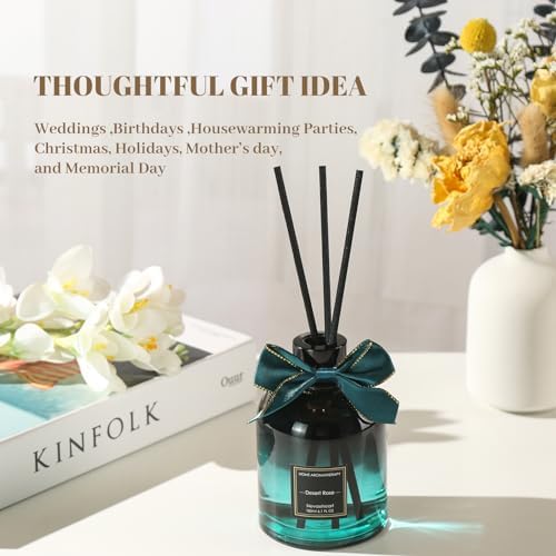 Reed Diffuser Set, Gardenia Reed Diffuser Gifts for Women, 6.3oz(180ml) Home Fragrance for Living Room, Office & Bathroom