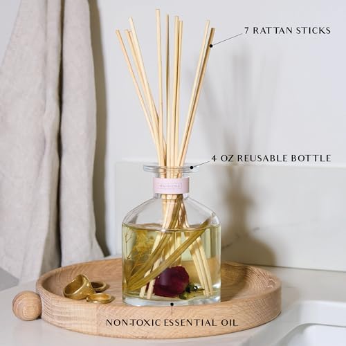 Benevolence LA Beach Rose Gift Box | Candle, Room Spray & Reed Diffuser | Rose & Sandalwood | Elegant Home Fragrance | Ready for Gifting | Gift Set for Women