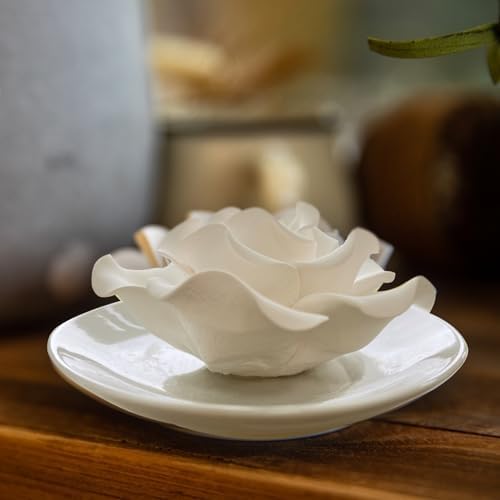 Passive Diffuser for Essential Oil-Ceramic Diffuser Non Electric Oil Diffusers for Small Mini Room, Desk Decorative, Bathroom (Impatiens)