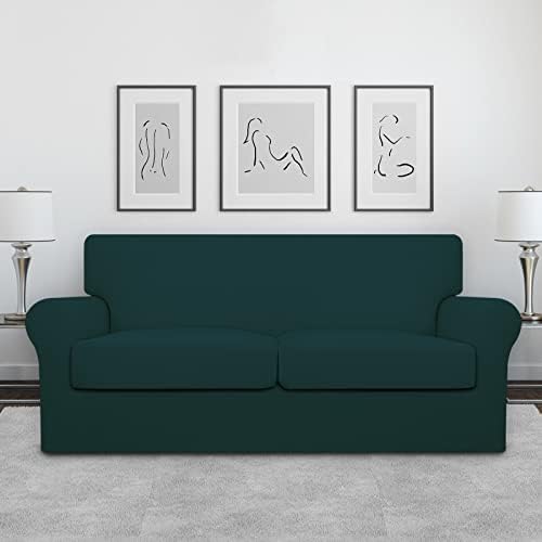 Easy-Going Stretch Oversized Loveseat Couch Cover for 2 Cushion Washable