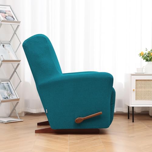 KEKUOU Recliner Chair Covers, 1-Piece Lazy Boy Recliner Covers,Peacock Blue