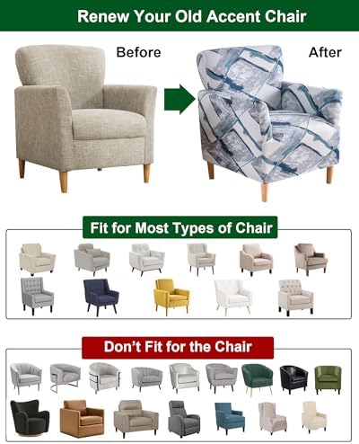 CRFATOP Accent Chair Cover, Stretch Armchair Slipcover for Living Room,18