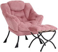 LITA Lazy Chair with Ottoman, Comfy Accent Reading Chair