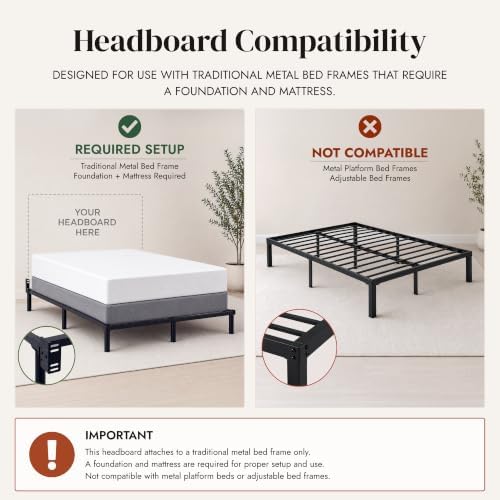AFI, Orlando Queen Adjustable Modern Solid Wood Panel Headboard, White