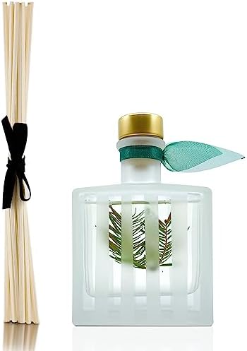 Reed Diffuser Set, Birchwood Pine Scented Oil Diffuser with Sticks, Home Fragrance Accessories for Bathroom Shelf Decor, Aroma Diffusers for Home or Office Desk, USA Made