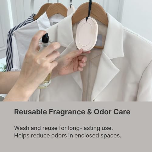 Hanging Aroma Stone Diffuser, Odor Eliminator & Air Freshener for Closet, Suitcase, Drawer, Passive Ceramic, Reusable, 2 Pack